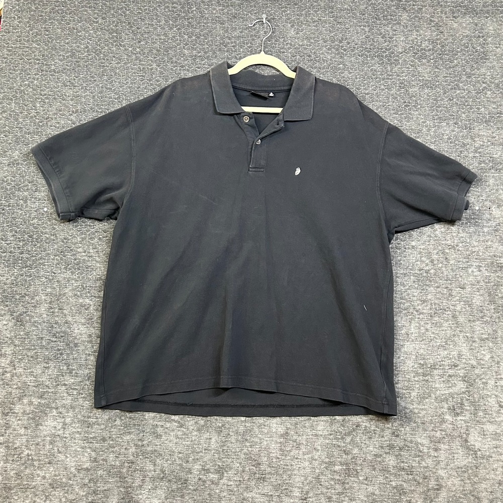 Vintage Stussy Polo Shirt Men's Black Cotton Short Sleeve Golf Classic - XL
